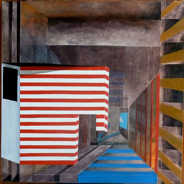 Ritu Aggarwal Passing Through Mix Media on canvas 23.6 x 23.6"