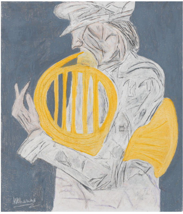 Untitled Mixed media on canvas 49.5 x 43"