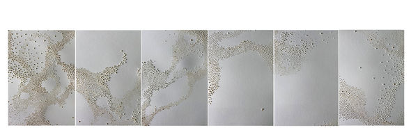 Avneet Chawla Galactic Acrylic on paper 11 x 45"