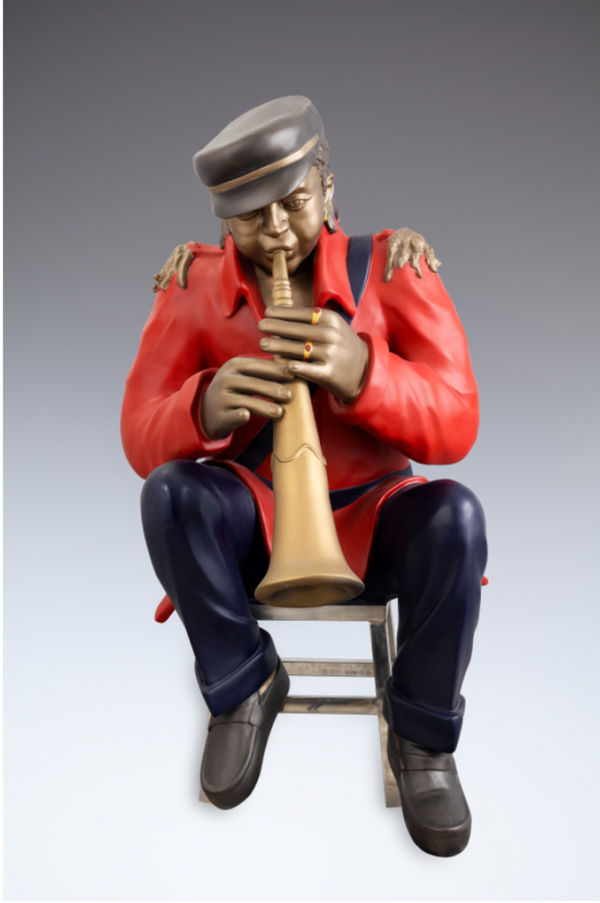 Davinder Raj Tutu Walle Resinated fiberglass with automotive paint 82 x 49 x 53"