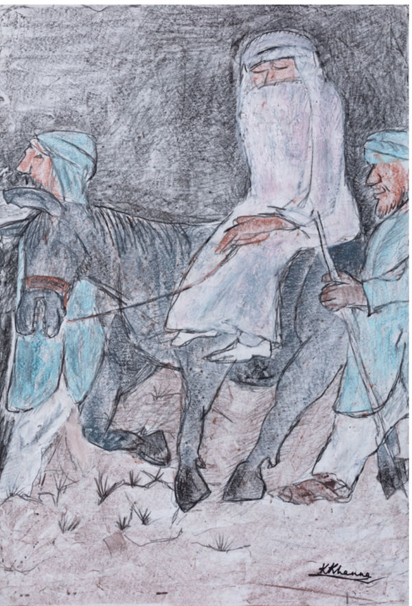 Untitled Mixed media on canvas 36 x 25"