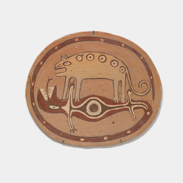 Miguel dos Santos, Prato onça com lagarto, Década de 1960 [1960s]