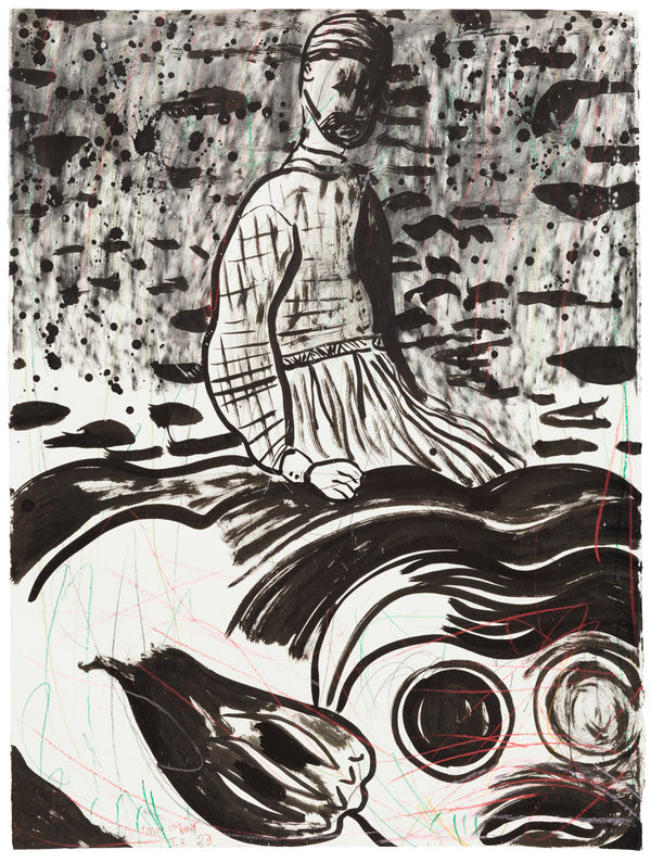 Tal R Man on Beast, 2023