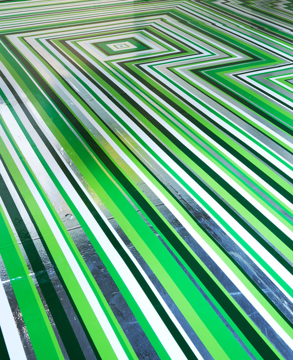 Jim Lambie, Zobop (Viridescent), 2017