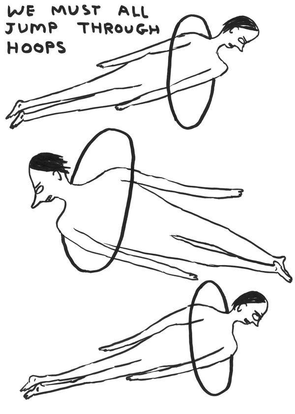 David Shrigley Untitled (Jump Through Hoops), 2019