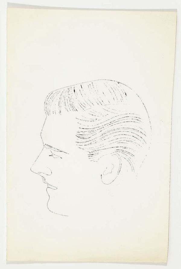 Andy Warhol Male Head, ca. 1954