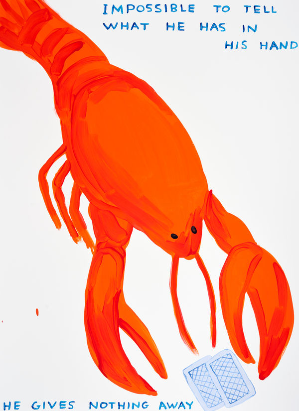 David Shrigley Untitled (Impossible to tell what he has in his hand), 2023