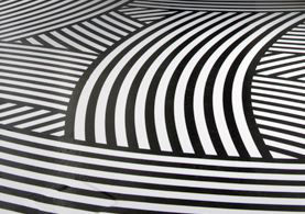Jim Lambie, The Strokes Stairs (Black & White), 2008