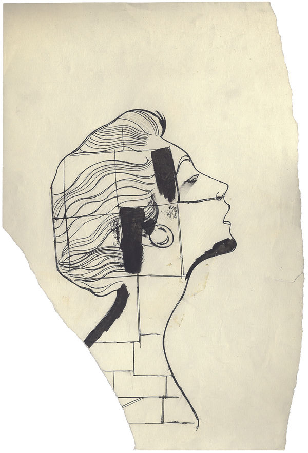 Andy Warhol n.t. (Portrait of a Lady After Man Ray), 1956