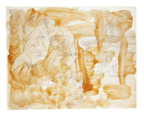 Andy Warhol Head of Girl and Woman with Baby Carriage, 1958-61