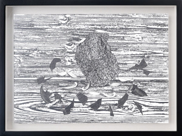 LEE Seung Ae, Wood and Stone and Mum and Wine Bottle, 2023