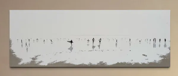 Eline de Jonge, Shadows on Sand – Beach Scene II, 2025