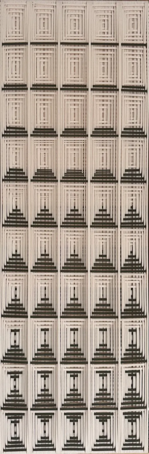 Matthias de Vogel, Figurative Grid Green, 2025