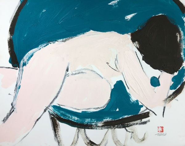 Freeman W. Butts, Woman in a Round Chair, 1990