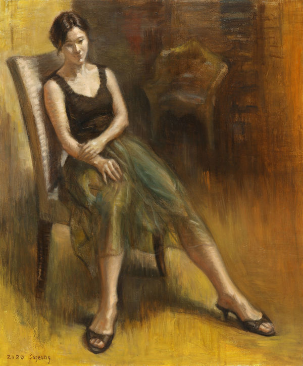 김소정 KIM, So Jeong, 녹색스커트입은 여인, 2020