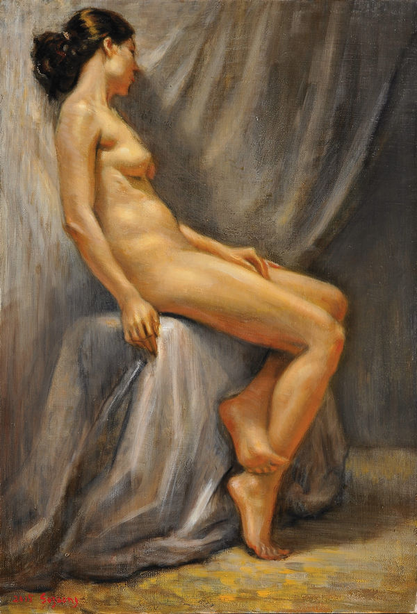 김소정 KIM, So Jeong, 커튼옆의 누드, 2015