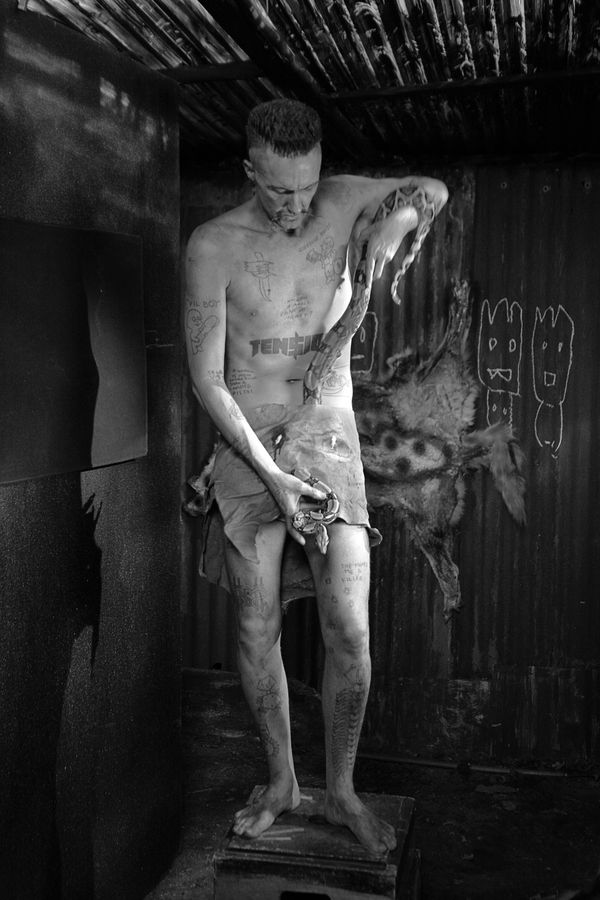 Roger Ballen, NINJA AND SNAKE, 2012