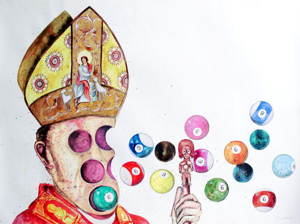 Steve Bandoma, A MOITIÉ VIDE, 2022