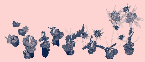 Viraag Desai, Emergence, 3d Asset - Compressor, Brain Coral, Red Coral, Futurist Architecture , 2020