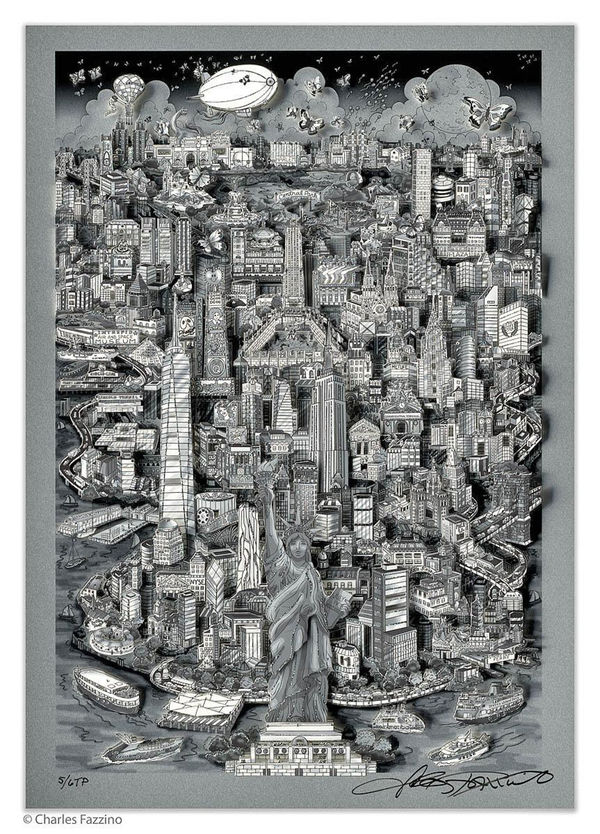 Charles Fazzino, Liberty Stands In The Center Of it all NYC, 2018