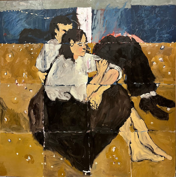 Daniel Kerrison Stock, Figures in a Dry Park, 2024