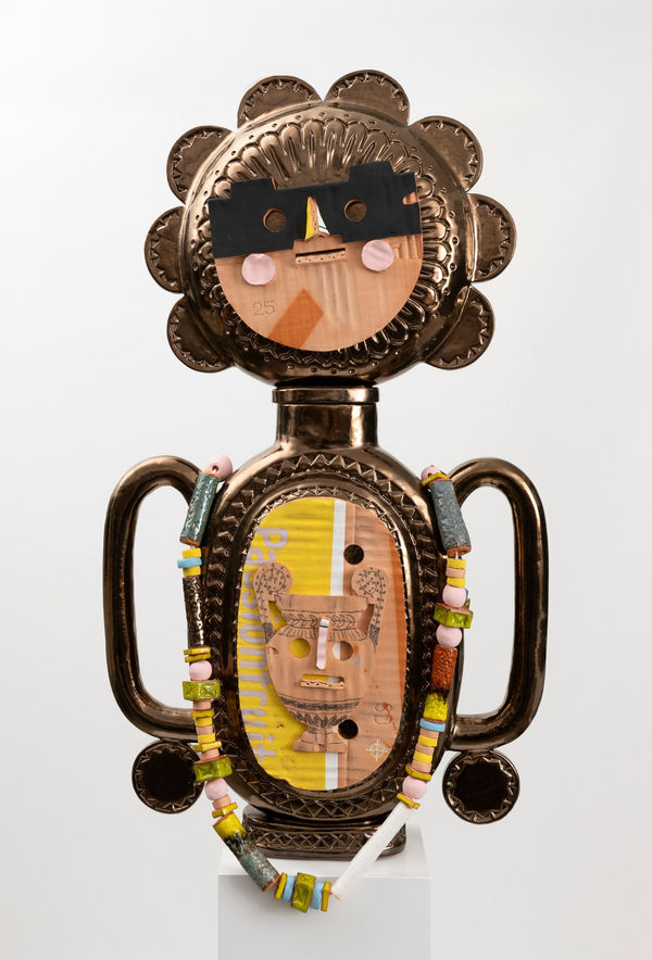 Scott Duncan, Bronze figure with passionfruit, 2025