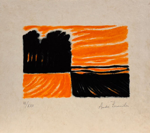 André BRASILIER, Soir à Loupeigne, 1972