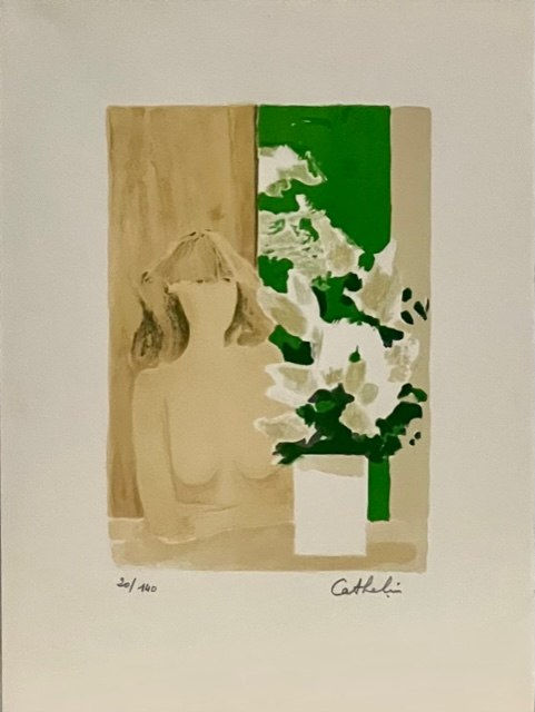 Bernard CATHELIN, Claudine au bouquet de lilas, Ca. 1981