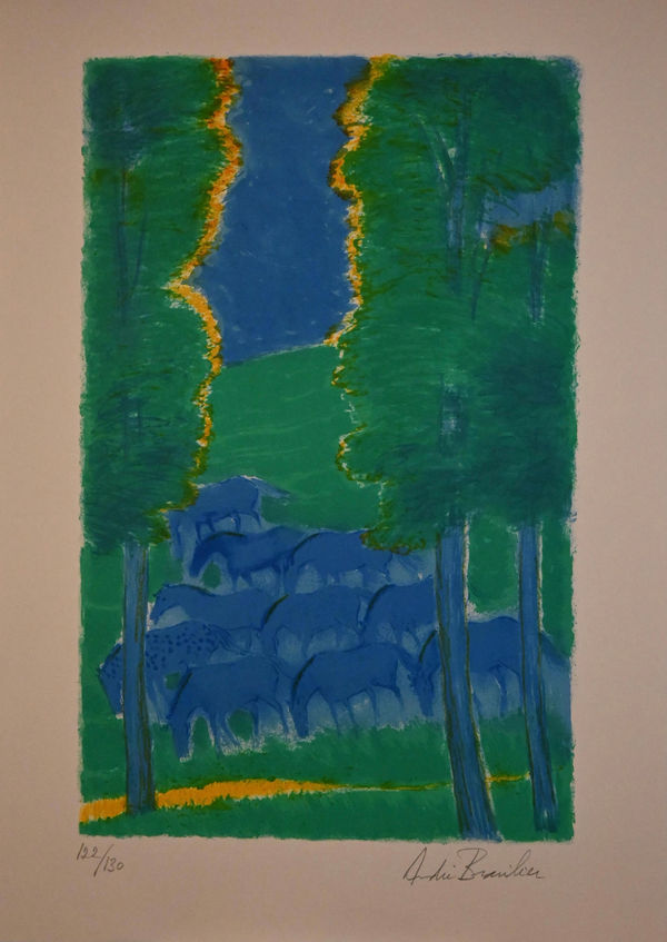 André BRASILIER, Blue horses, ca. 1994