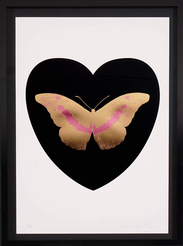 Damien Hirst, 'I Love You' Butterfly, Black & Coral, 2015