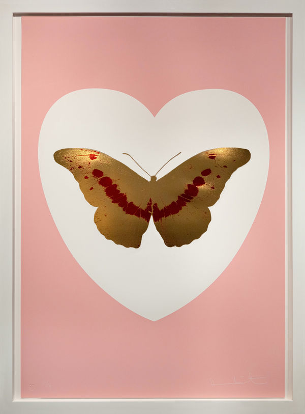 Damien Hirst, 'I Love You' Pink/Gold Butterfly, 2015