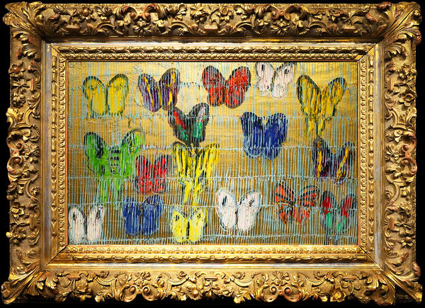 Hunt Slonem, 'Flying into Love' Unique Painting, 2023