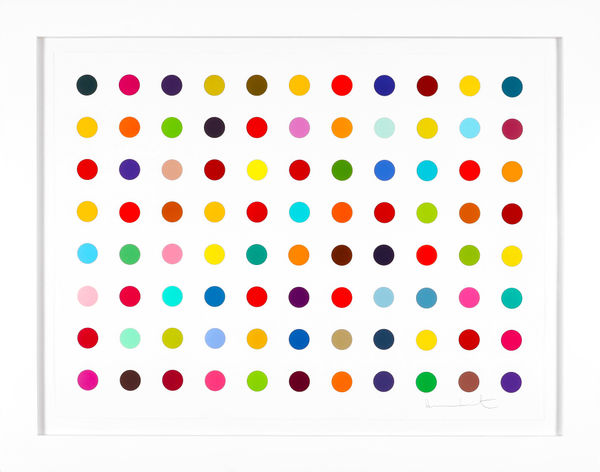 Damien Hirst, Horizontal 'Spots' II, Woodcut, 2018