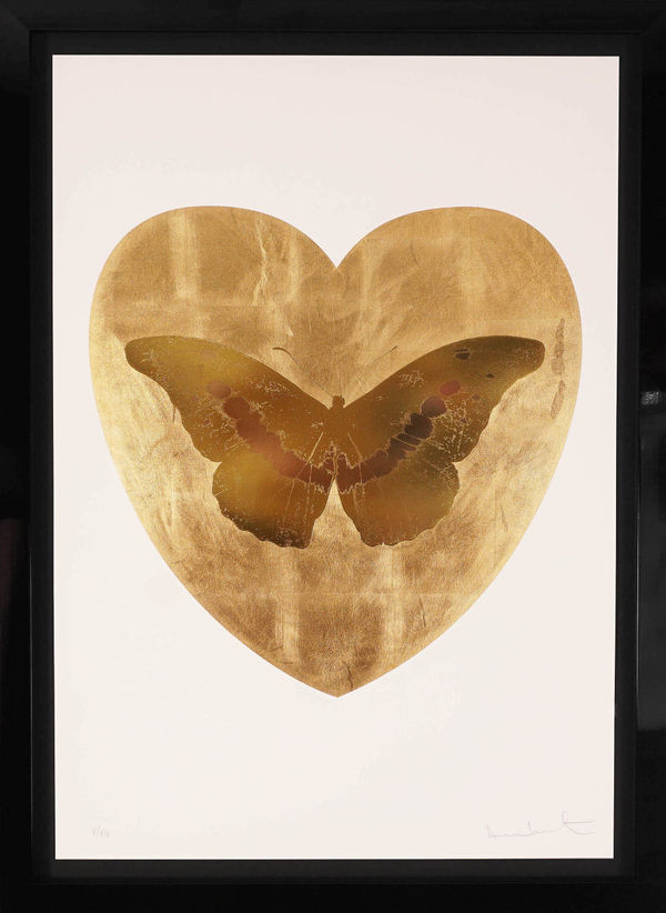 Damien Hirst, 'I Love You' Butterfly, Gold, 2015