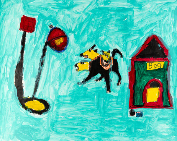 Jean Wilson, A Lamp, a Dog, and a Dog House, 2023