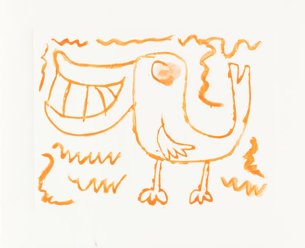 Alex Scott, Untitled (Orange Bird), 2024