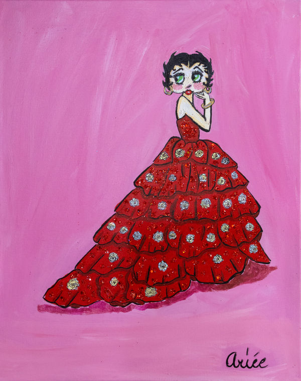 Ariée, Betty Boop dressed in Junona Red Dress, 2024
