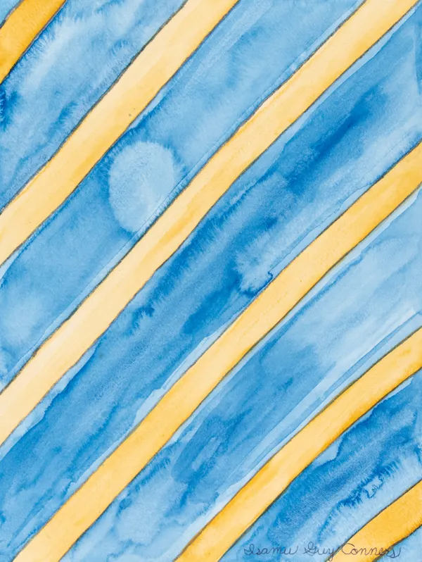 Isamu Guy Conners, Yellow Ochre Stripes, 2024