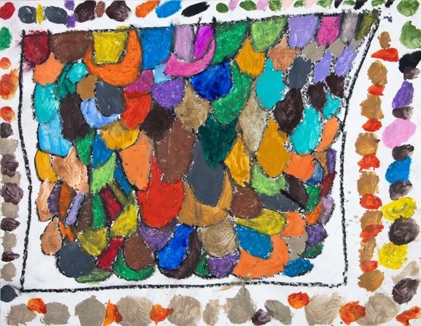 Marcus Imani Kennedy, Rainbow Design Pattern and Dots , 2021