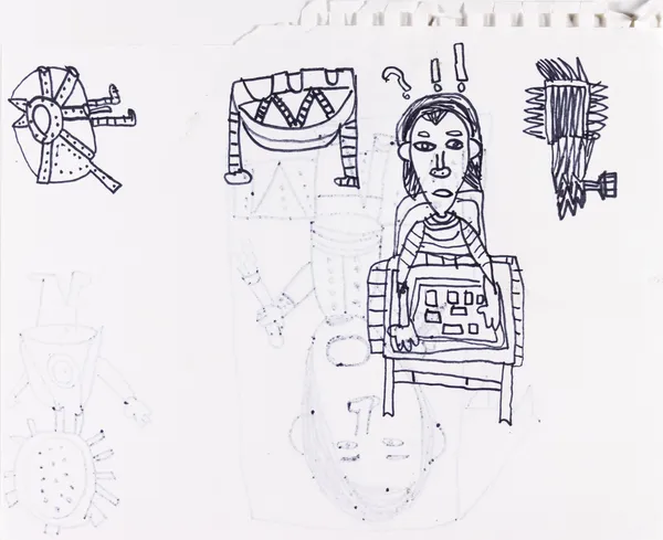 Mike Marino, Untitled Marker Drawing from Sketchbook, n.d.