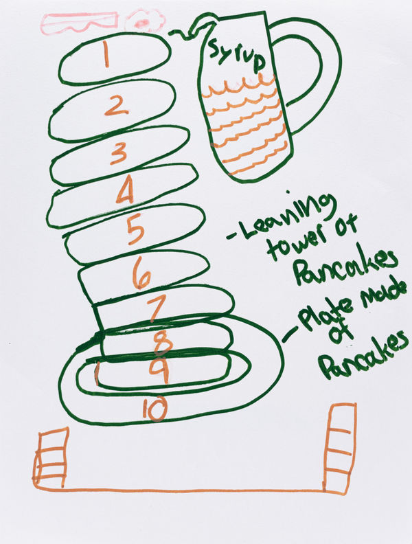 Tatianna Adams, Leaning Tower of Pancakes, 2024