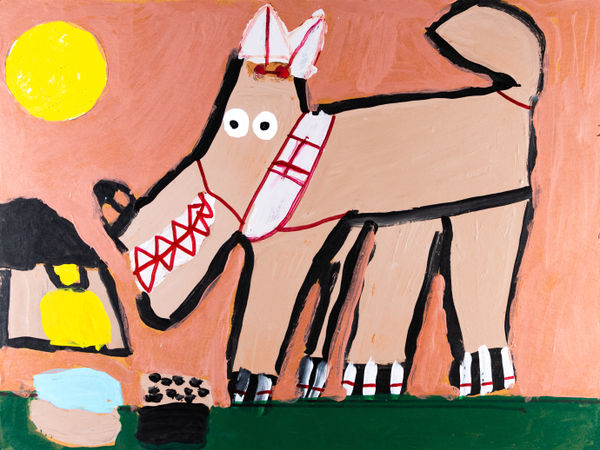 Jean Wilson, Untitled (Brown Dog, Full Moon), 2019