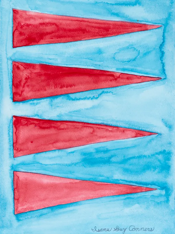 Isamu Guy Conners, Rose Madder Stripes, 2024