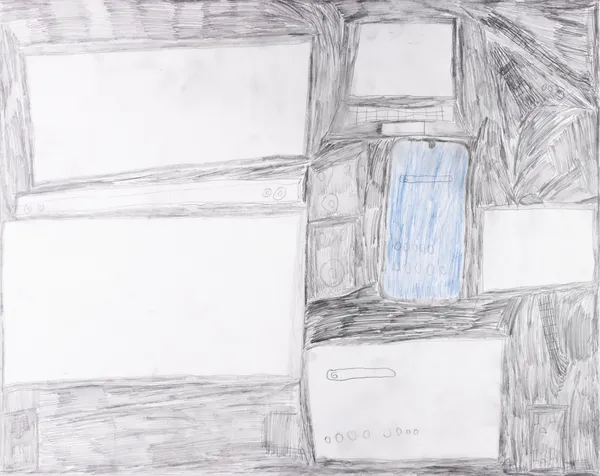 Joey Center, TV Guitar Collage , 2024