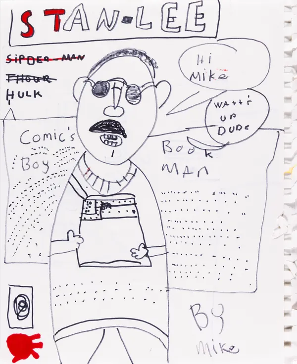 Mike Marino, Untitled Sketchbook Page (Stan Lee), n.d.