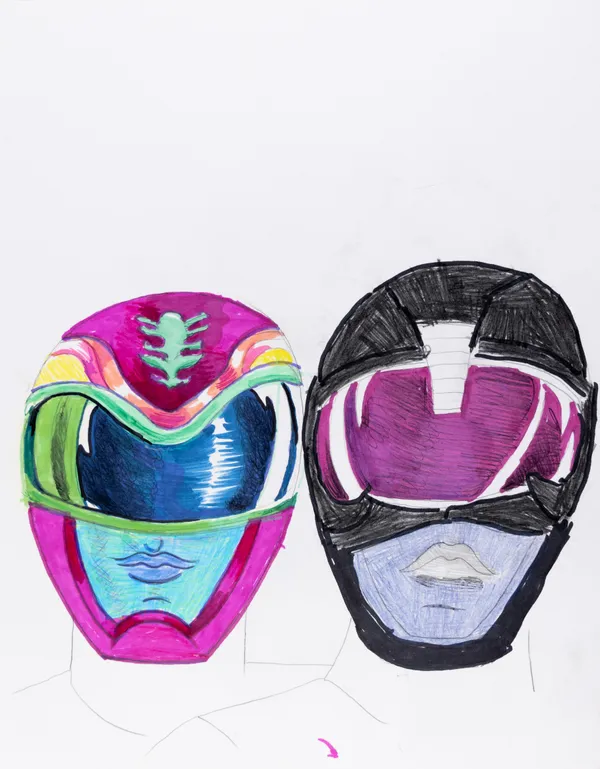 David Krueger with Ben Marcus, Untitled (Power Rangers Up Close), n.d.