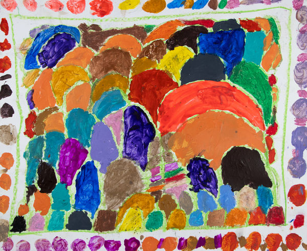 Marcus Imani Kennedy, Square Box with with Rainbow Colors, 2021