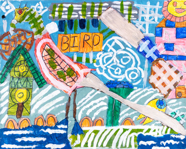 David Krueger, Bird Eating Fish, 2014