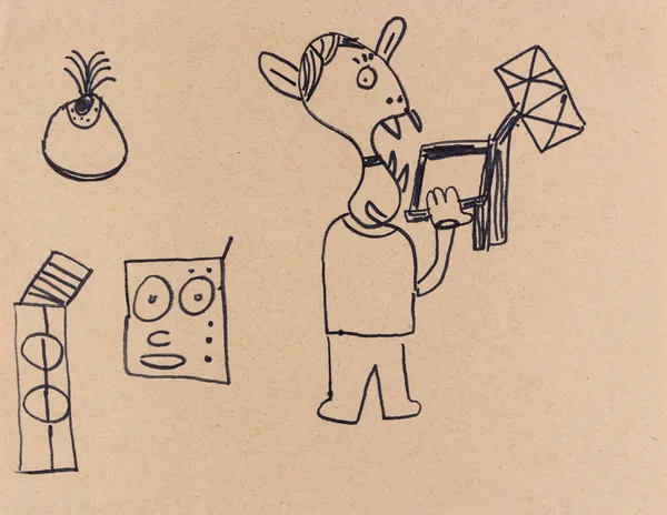 Mike Marino, Untitled (Wolf Boy Eats a Chair), n.d.