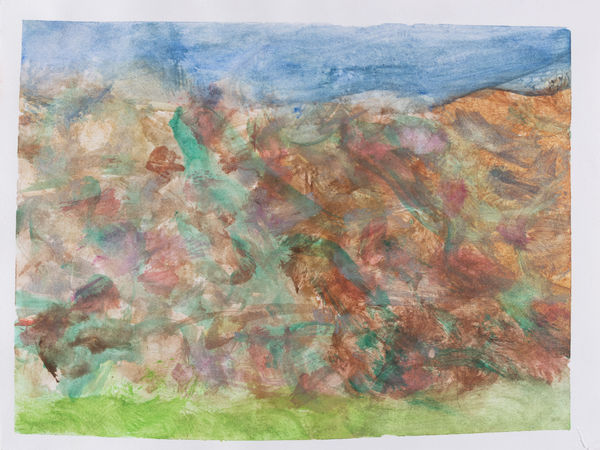 Chris Viau, Rock Wall with Flowers, 2020